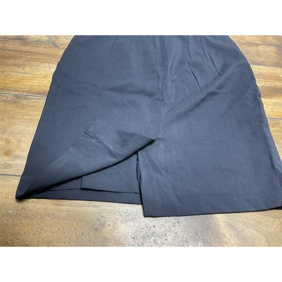 Club Monaco Women's Knee Length Pencil Skirt Wool Blend Black Size 6 - Picture 7 of 10